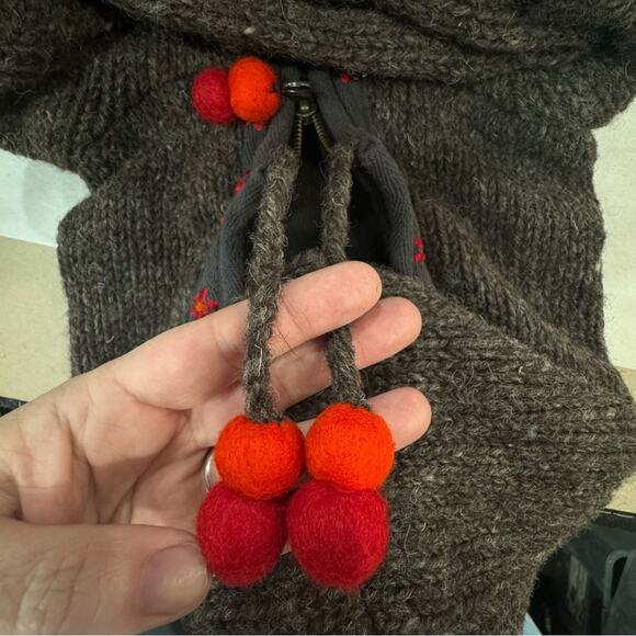 Wool Jacket Handmade in Nepal Laundromat Size Small Wool Winter Zippered Jacket - Picture 8 of 16